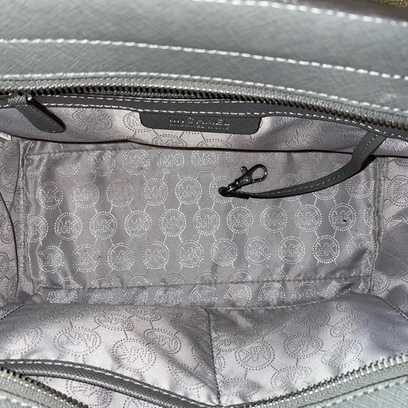 Michael Kors Selma Gray Leather Satchel Style 30T3SLMS2L - Picture 10 of 11